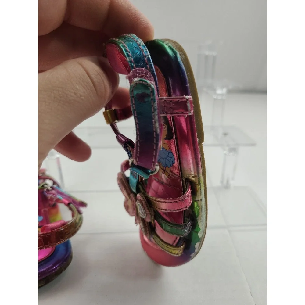 Vintage Dora The Explorer Toddler Girl Shoes Sandal Size‎ 7 Y2K Rainbow Strap - Picture 15 of 16